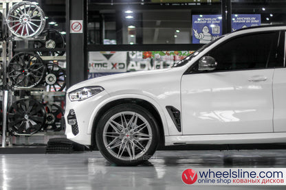 White BMW X5 1-Piece VS EVO-5R1 Brushed Silver  240820