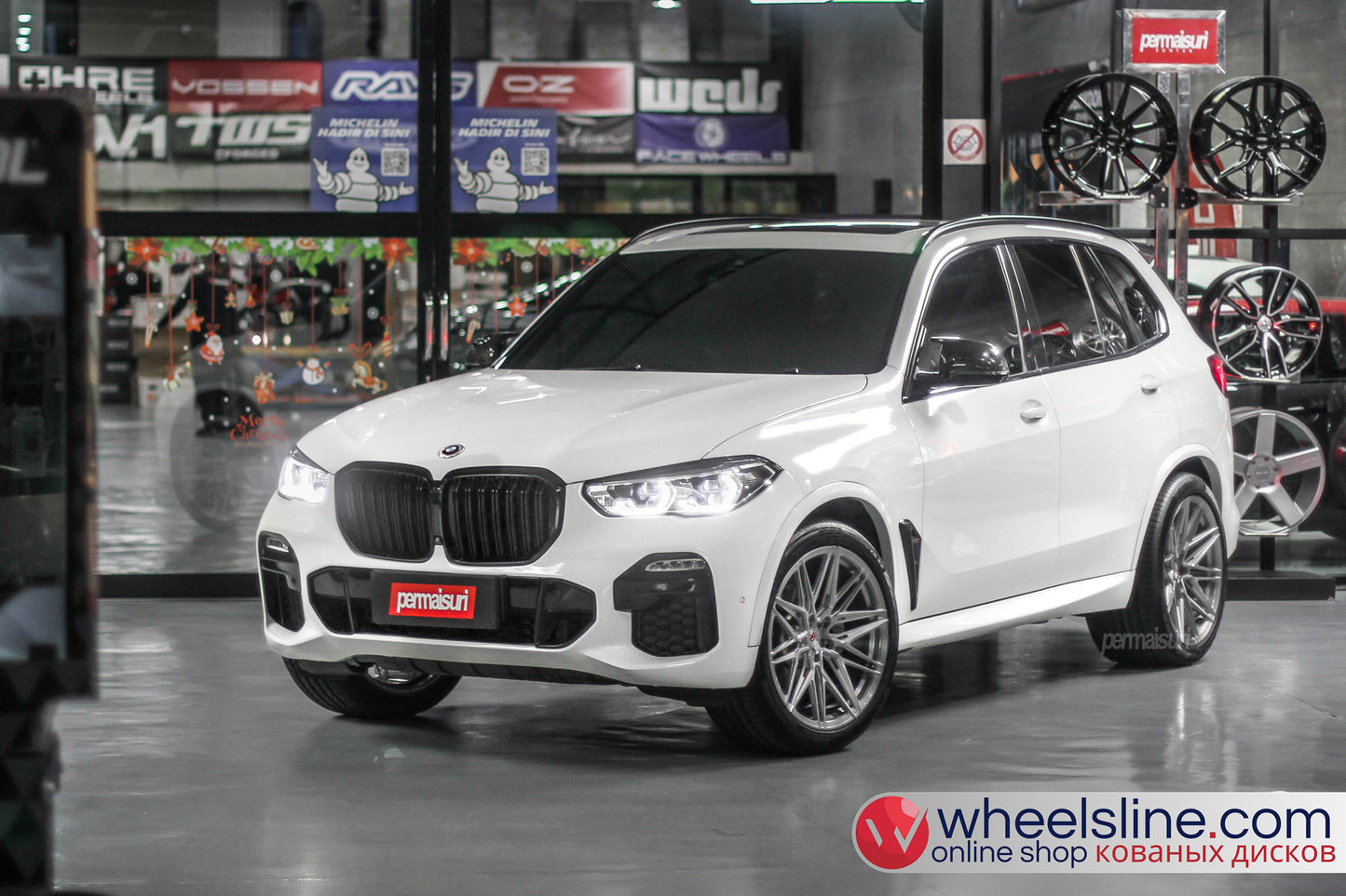 White BMW X5 1-Piece VS EVO-5R1 Brushed Silver  240820