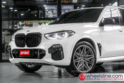 White BMW X5 1-Piece VS EVO-5R1 Brushed Silver  240820