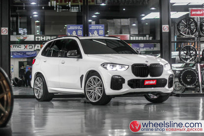 White BMW X5 1-Piece VS EVO-5R1 Brushed Silver  240820