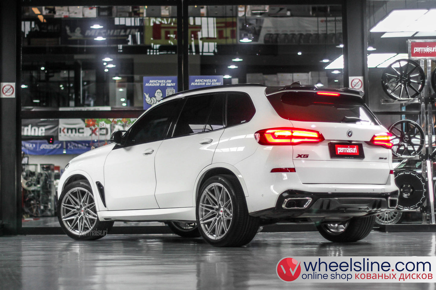 White BMW X5 1-Piece VS EVO-5R1 Brushed Silver  240820