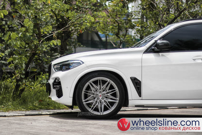 White BMW X5 1-Piece VS EVO-5R1 Brushed Silver  240821