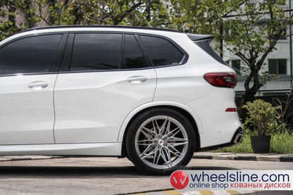 White BMW X5 1-Piece VS EVO-5R1 Brushed Silver  240821