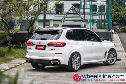 White BMW X5 1-Piece VS EVO-5R1 Brushed Silver  240821