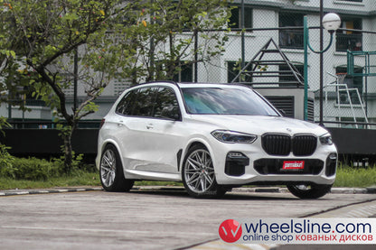 White BMW X5 1-Piece VS EVO-5R1 Brushed Silver  240821