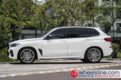 White BMW X5 1-Piece VS EVO-5R1 Brushed Silver  240821