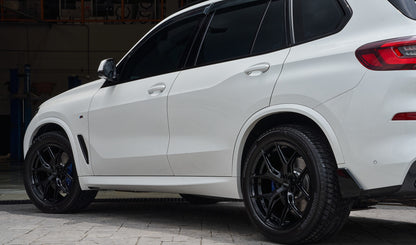 White BMW X5 1-Piece VS HF-51 Gloss Black  240807