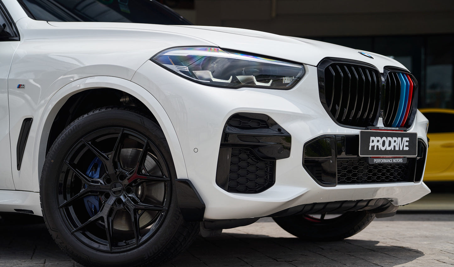 White BMW X5 1-Piece VS HF-51 Gloss Black  240807