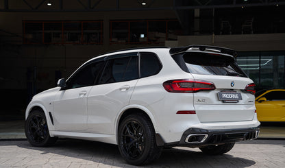 White BMW X5 1-Piece VS HF-51 Gloss Black  240807