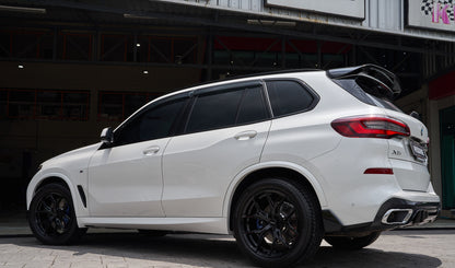 White BMW X5 1-Piece VS HF-51 Gloss Black  240807