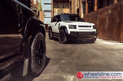 White Land Rover Defender 90 1-Piece VS UV-X1 Gloss Black 240924