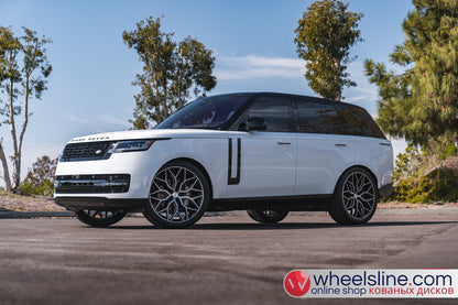 White Land Rover Range Rover 1-Piece VS HF-21  Gloss Black With Brushed Face And Machined Windows 240919