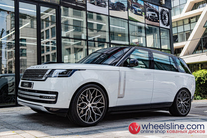 White Land Rover Range Rover 1-Piece VS HF-21 Gloss Black With Machined Face And Windows 240918