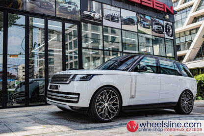 White Land Rover Range Rover 1-Piece VS HF-21 Gloss Black With Machined Face And Windows 240918