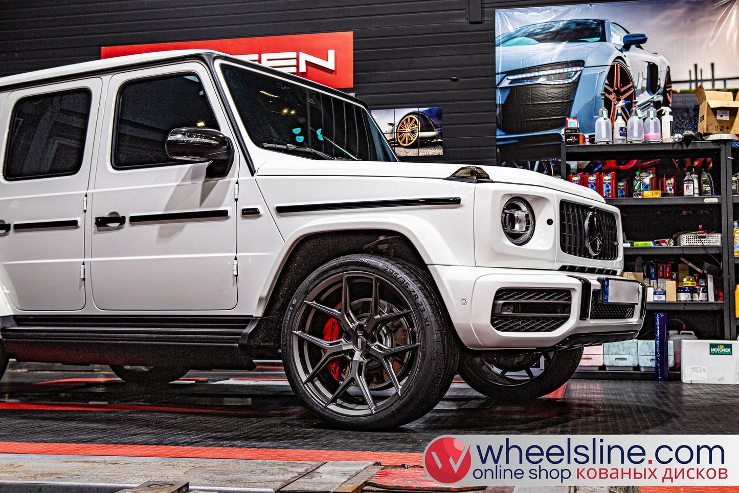 White Mercedes G 1-Piece VS HF-51 Matte Light Gunmetal 240802