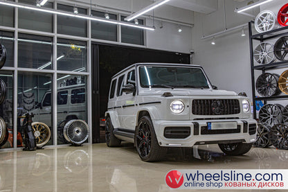 White Mercedes G 1-Piece VS HF-51 Matte Light Gunmetal 240802