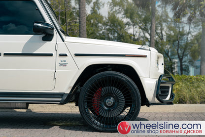 White Mercedes G 1-Piece VS S17-161 Gloss Black Cap-B 240802