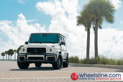 White Mercedes G 1-Piece VS S17-161 Gloss Black Cap-B 240802