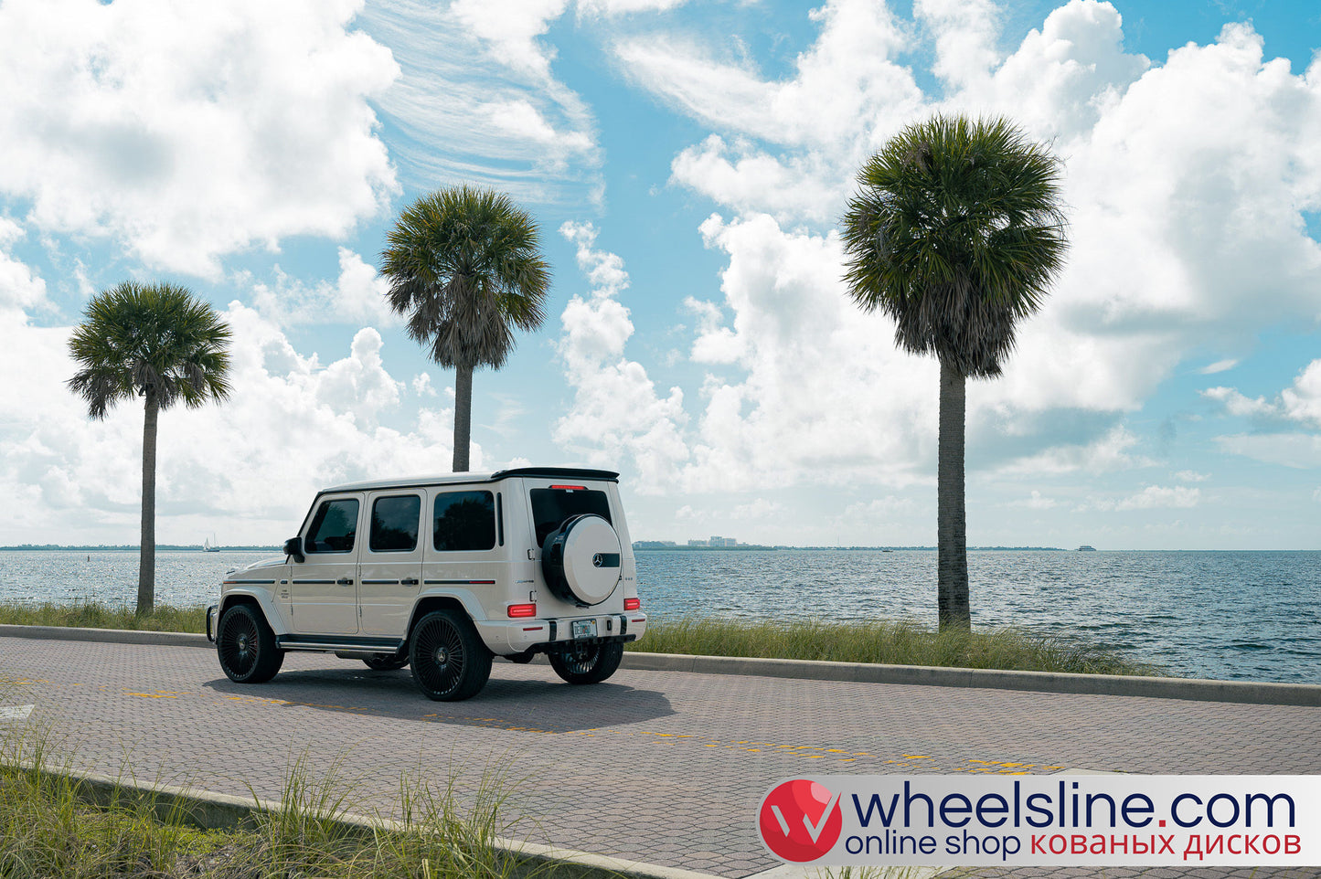 White Mercedes G 1-Piece VS S17-161 Gloss Black Cap-B 240802