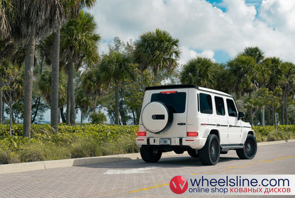 White Mercedes G 1-Piece VS S17-161 Gloss Black Cap-B 240802