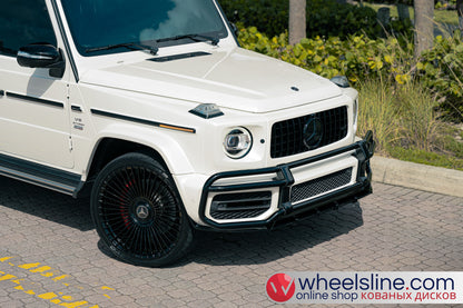 White Mercedes G 1-Piece VS S17-161 Gloss Black Cap-B 240802