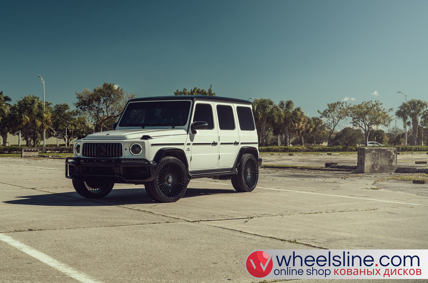 White Mercedes G 1-Piece VS S17-161 Gloss Black Cap-B 240802