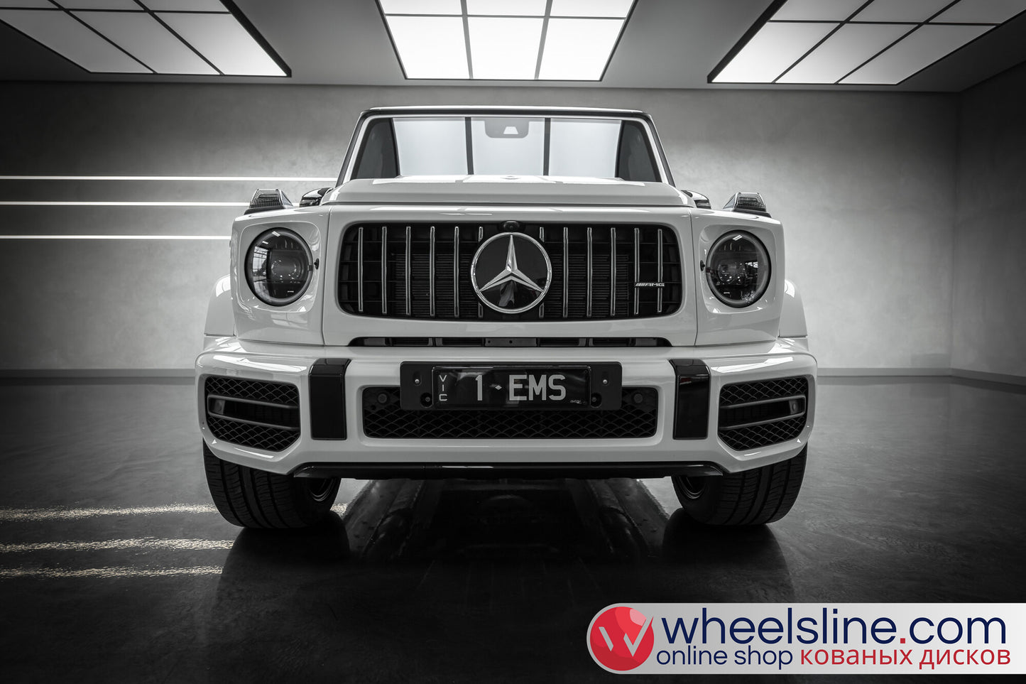 White Mercedes G 1-Piece VS S21-021 Matte Black 240802