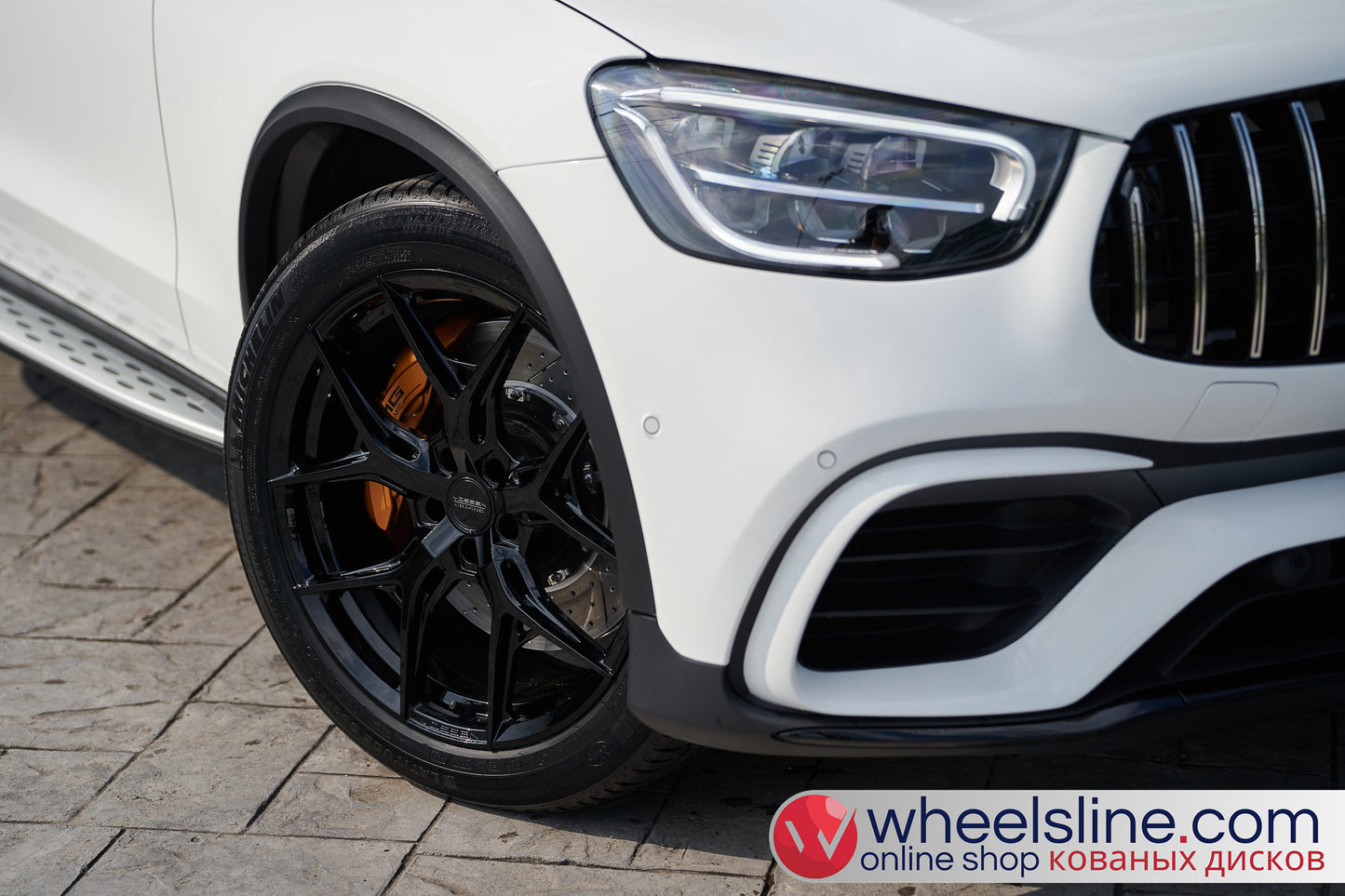 White Mercedes GLC 1-Piece VS HF-51 Gloss Black  240802