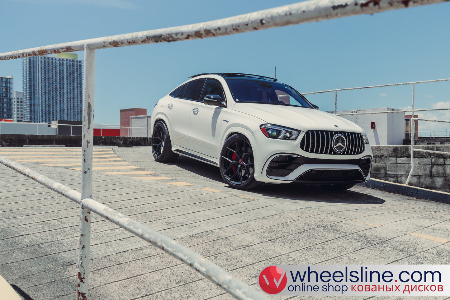 White Mercedes GLE  1-Piece VS HF-51 Gloss Black  240809