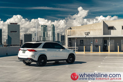 White Mercedes GLE 1-Piece VS HF-81 Gloss Black Cap-B 240802