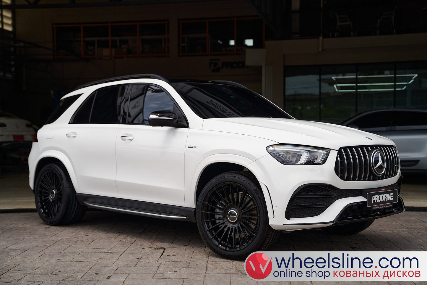 White Mercedes GLE 1-Piece VS HF-81 Gloss Black Cap-B 240802