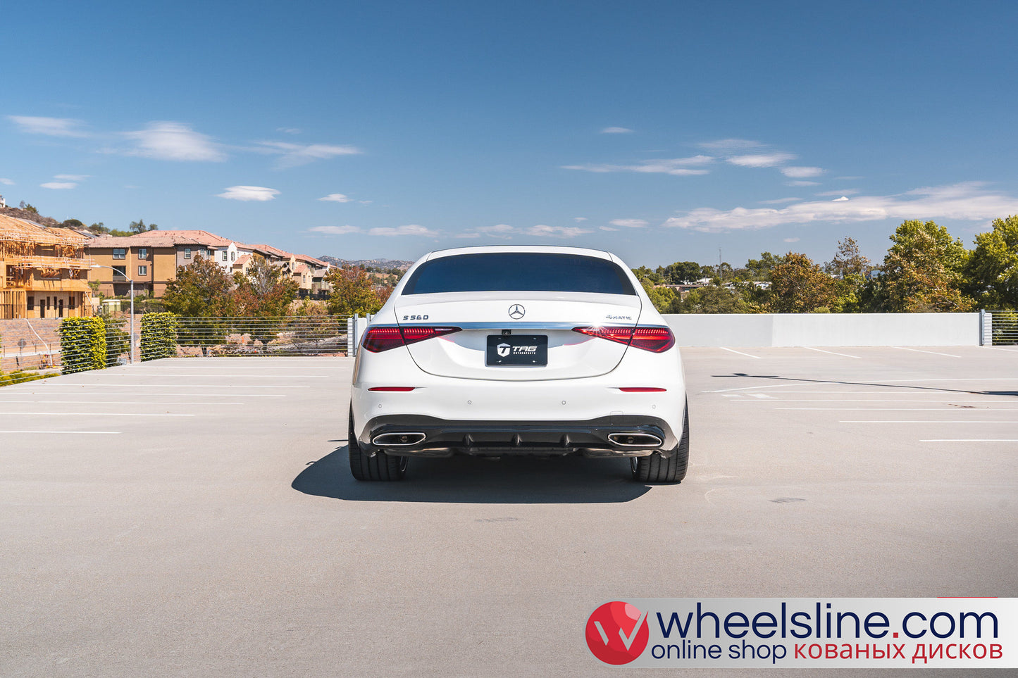 White Mercedes S 1-Piece VS HF-4T1 Matte Silver With Polished Face 240816