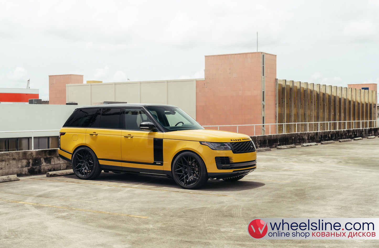 Yellow Land Rover Range Rover 1-Piece VS UV-11 Gloss Black 240926